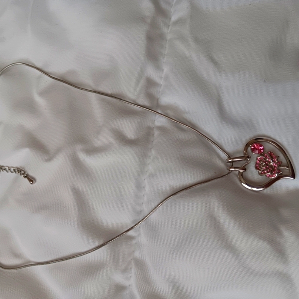 Disney Beauty And The Beast Belle Rose Necklace